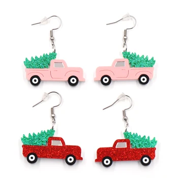 1 пара Топ мода CN Drop рождественский автомобиль симпатичные акриловые серьги Ювелирные изделия для женщин