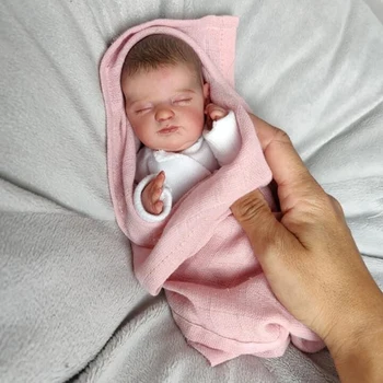 10 дюймов Миниатюрная кукла для недоношенных детей Мягкая силиконовая виниловая реальная сенсорная художественная работа 3D кожа Реалистичный ребенок Коллекционная кукла Прямая поставка