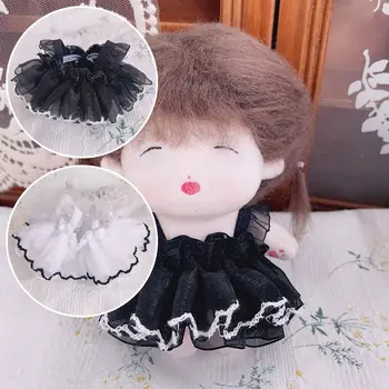 10 см кукольное платье с черной отделкой хлопковое кукольное платье кукольное платье с черной отделкой ручной работы аксессуары для куклы костюм 10 см