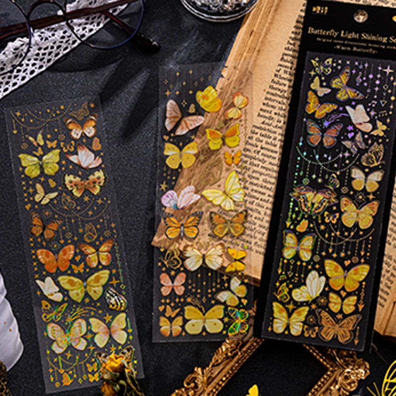  Ручные наклейки для аккаунта, красочные наклейки с бабочкой ПЭТ Декоративные наклейки Мобильные телефоны Ноутбуки Дневники Журналы Альбомы для вырезок 3