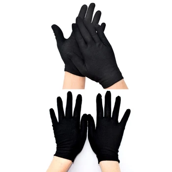 12 пар мужчин женщин черные перчатки вечернее платье для парада ювелирных изделий инспекция mitte