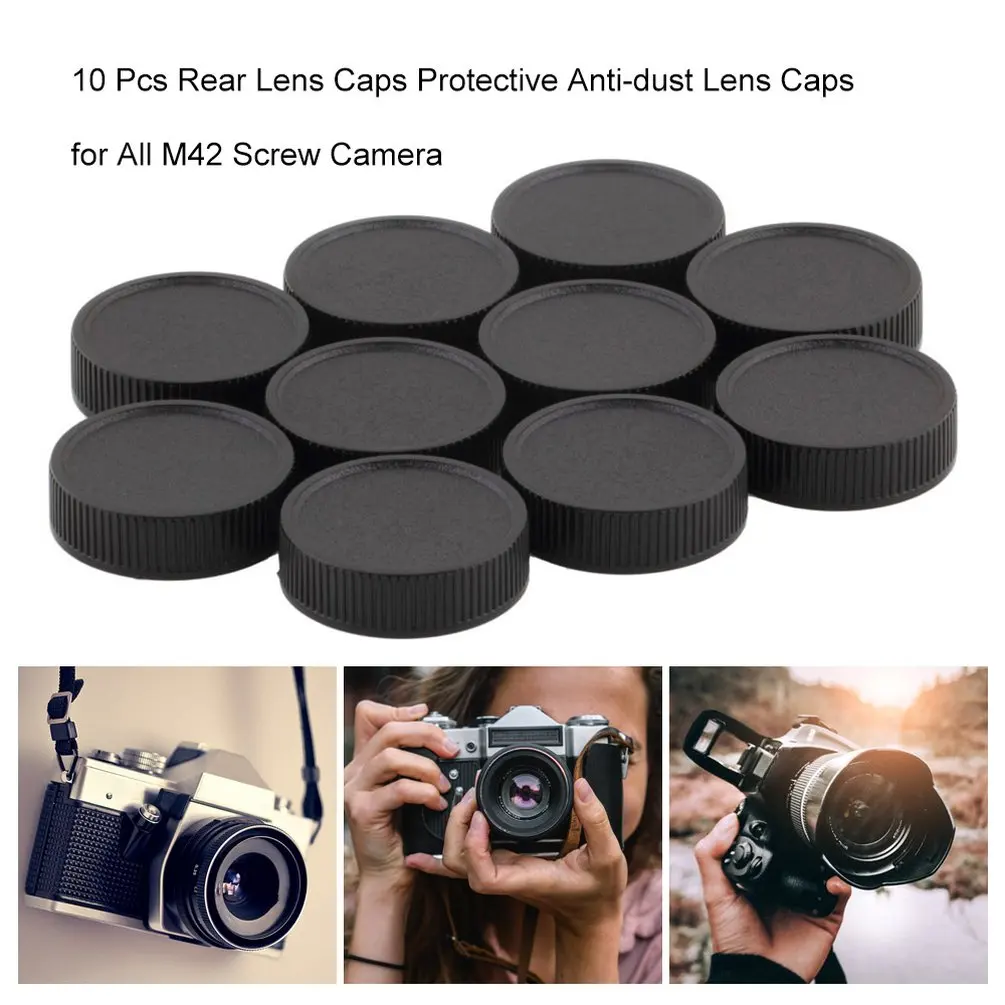 10 Крышки объектива для всех винтовых камер M42 Портативные пылезащитные колпачки объективов Защитные пыленепроницаемые крышки объективов для Canon Sony Крышки объективов 5