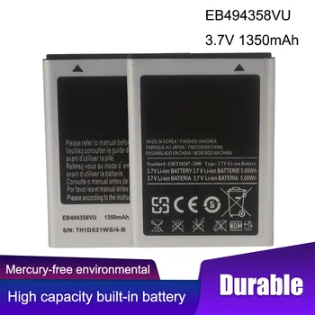 1350 мАч EB494358VU Батареи для Samsung Galaxy Ace S5830 S5660 S7250D S5670 i569 I579 GT-S6102 S6818 Сменный аккумулятор телефона