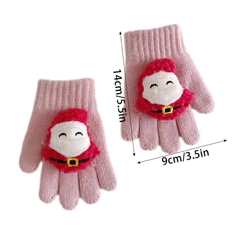 Стильные рождественские перчатки для вязания оленей Удобные и модные перчатки Теплые перчатки для детей для активного отдыха и вечеринок 5