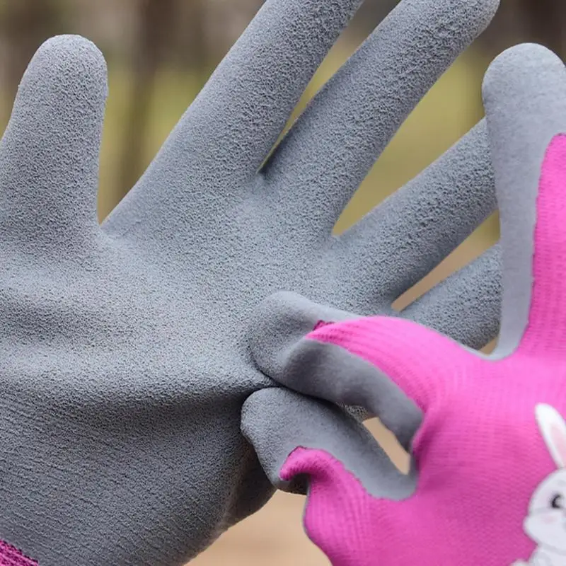 Детские садовые перчатки 4 пары Детские перчатки для работы во дворе Мягкие защитные перчатки для малышей, молодежи, девочек, мальчиков, чтобы работать и сажать в 1