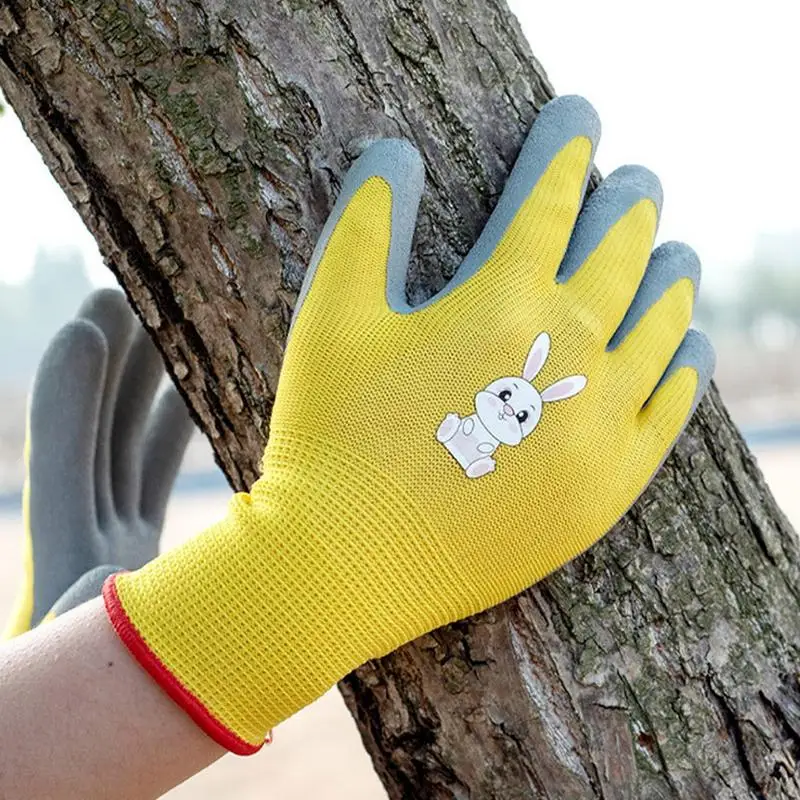 Детские садовые перчатки 4 пары Детские перчатки для работы во дворе Мягкие защитные перчатки для малышей, молодежи, девочек, мальчиков, чтобы работать и сажать в 4