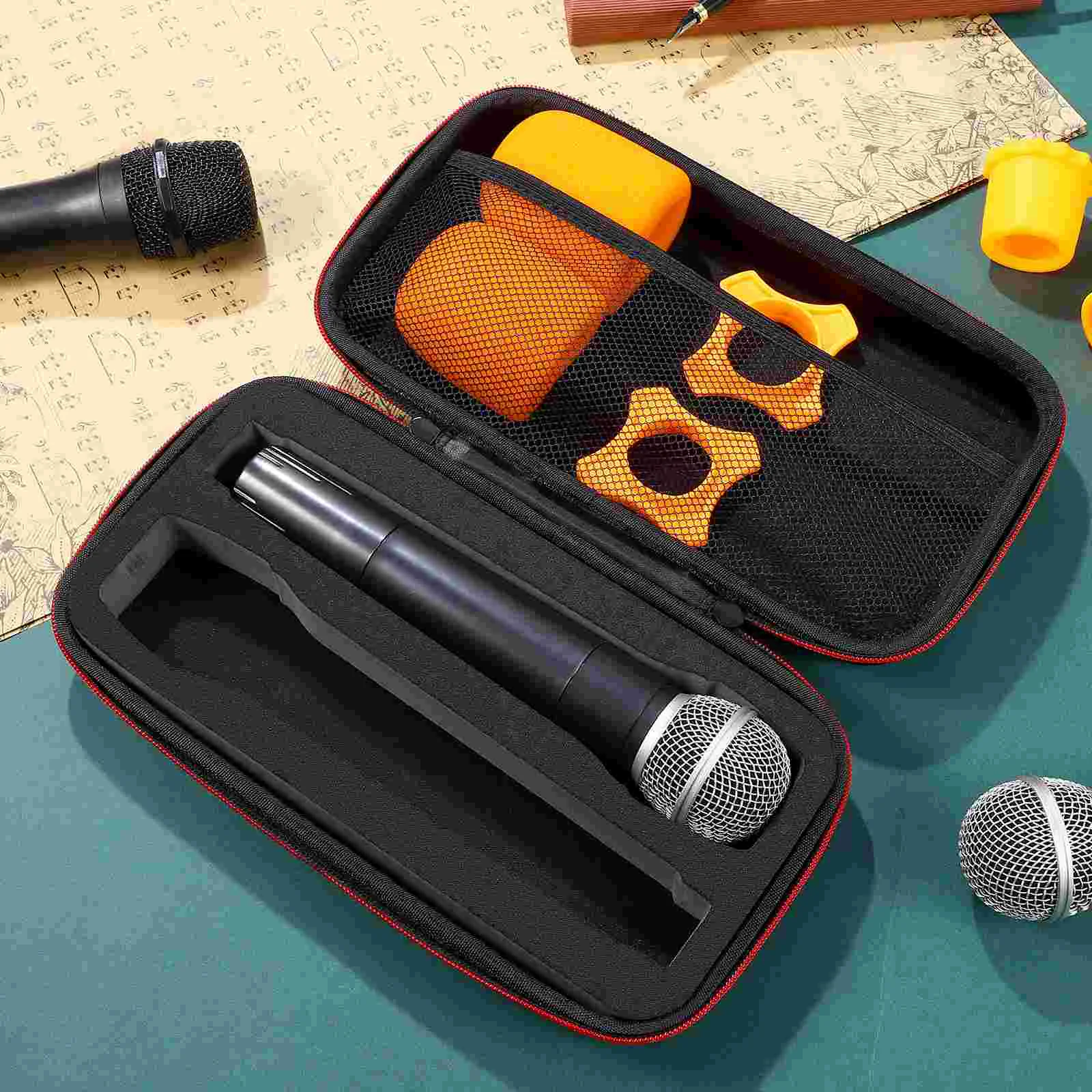 Чехол для микрофона Коробка для хранения Портативная сумка для микрофона на молнии Чехол для хранения 3