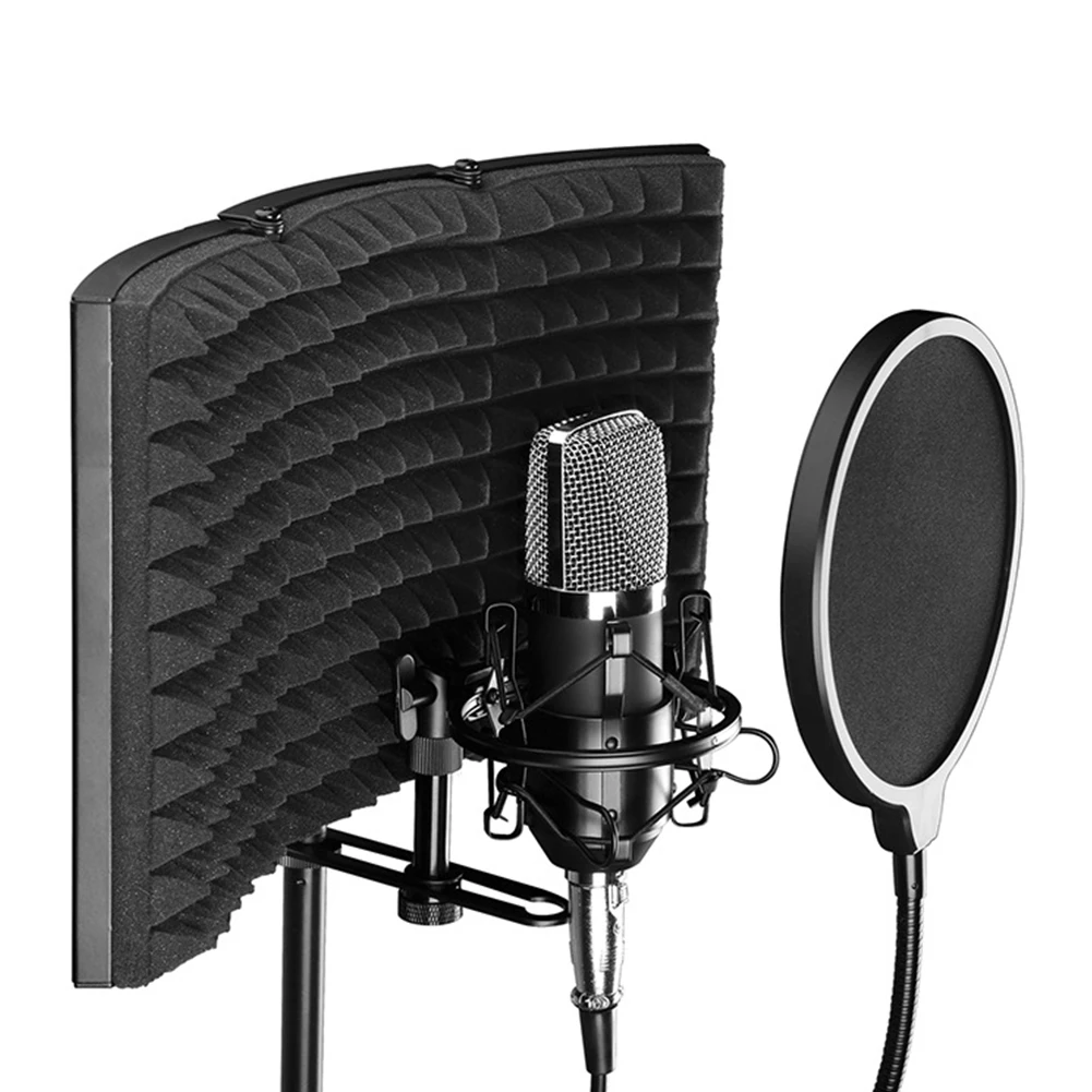  Профессиональная студийная запись Акустический микрофон Звукопоглотитель Складной фильтр Аксессуары для ветрового стекла Изоляционный щит 4