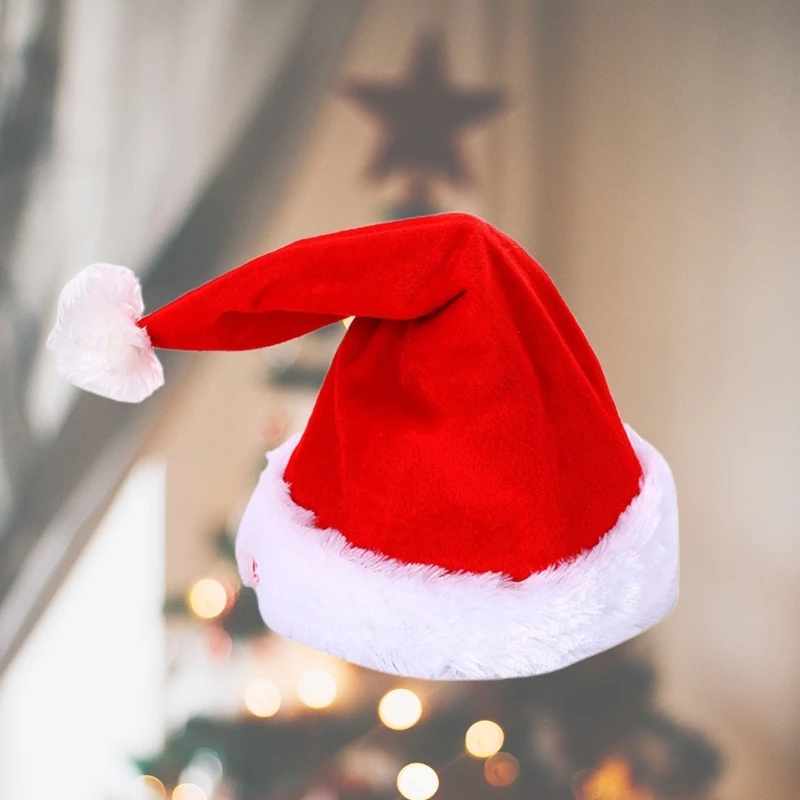 Рождество для Snapback Регулируемая шляпа Забавная трясущаяся Танцы Поющие Санта-Клаусы Электрическая рождественская вечеринка Реквизит Decora 449B 1