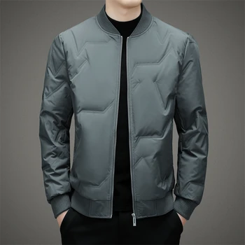 2023 Мужской новый осенне-зимний повседневный тонкий пуховик, модный пуховый лацкан Корейская версия холодной теплой тонкой куртки Куртка