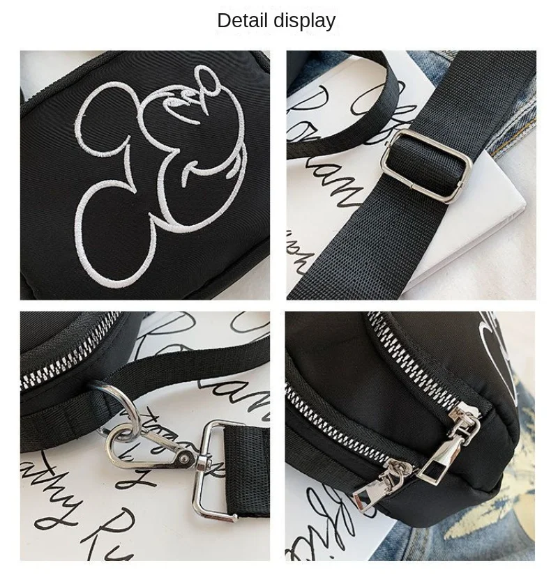 Disney New Mickey Женская сумка-мессенджер на плече Роскошный бренд Модная женская сумка Сумка для мобильного телефона большой емкости Кошелек для монет 5