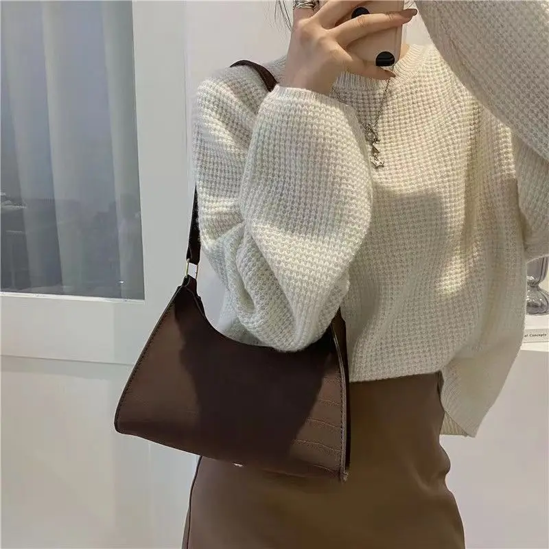 Тренд горячая корейская версия ниша ретро матовая сумка подмышки новая мода универсальная сумка через плечо высокое качество маленькая квадратная сумка 3