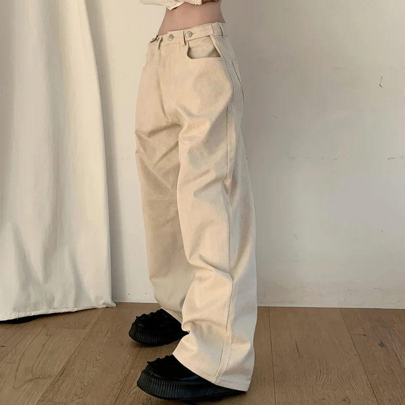 Goth Harajuku Свободные повседневные джинсовые брюки-карго с низкой талией 2022 Y2k женщина Шикарная мода Свободная уличная одежда Прямые брюки Хиппи Деним 4