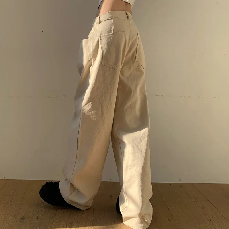 Goth Harajuku Свободные повседневные джинсовые брюки-карго с низкой талией 2022 Y2k женщина Шикарная мода Свободная уличная одежда Прямые брюки Хиппи Деним 5