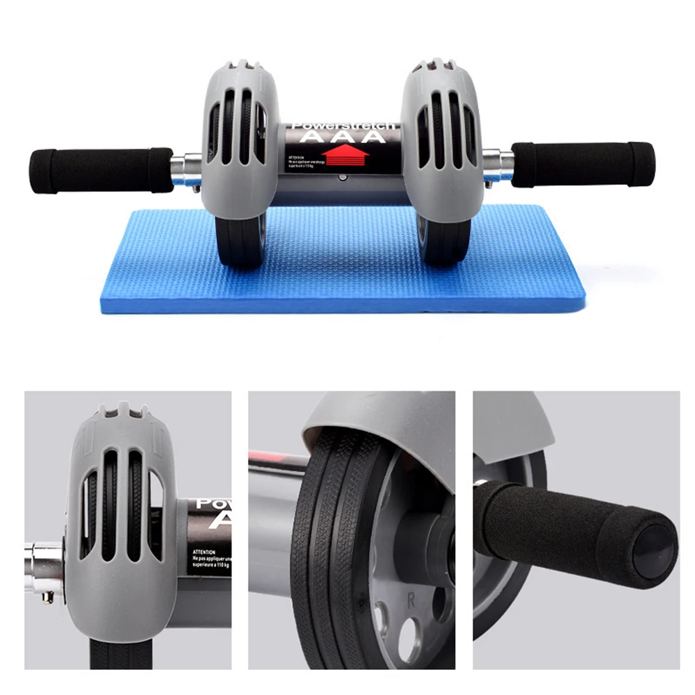 Sport AB Roller Sport Abdominal Roller Silent Home Fitness Automatic Rebound Belly Wheel Training Muscle Trainer с ковриком 0