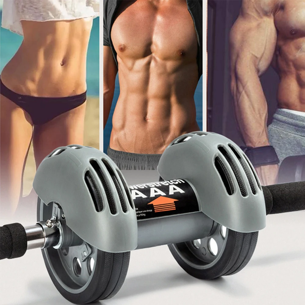 Sport AB Roller Sport Abdominal Roller Silent Home Fitness Automatic Rebound Belly Wheel Training Muscle Trainer с ковриком 5