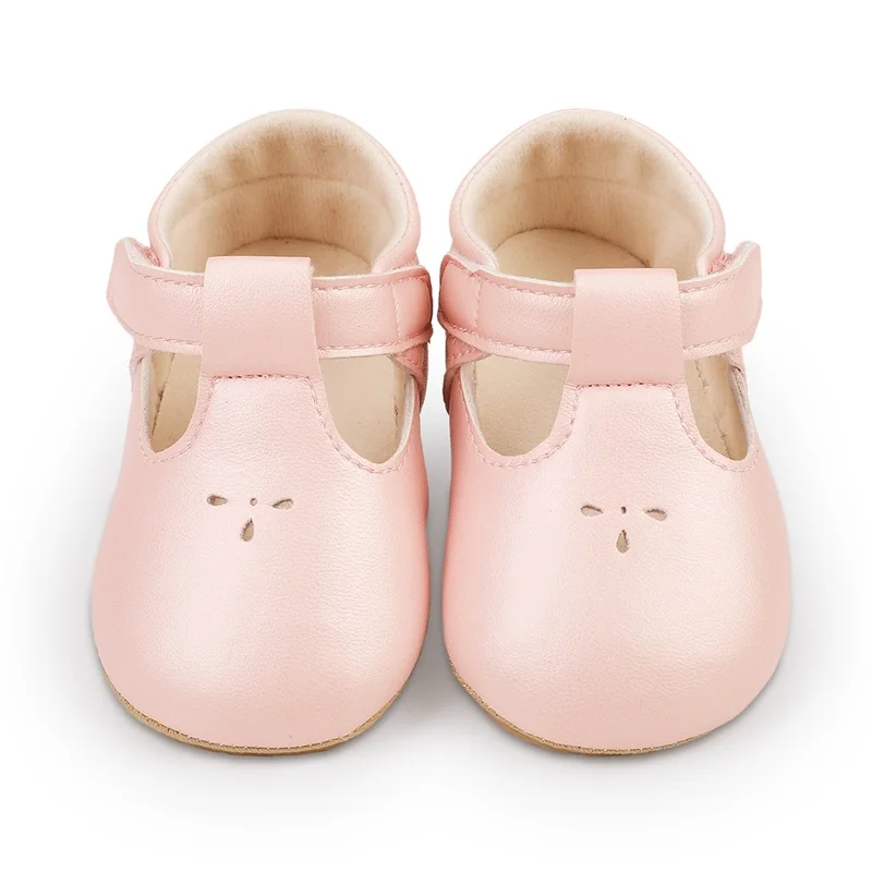 0-18M Новорожденная Девочка Премиум PU Flats Младенец First Walker Кроватка Обувь для вечеринки Фестиваль Baby Shower 5