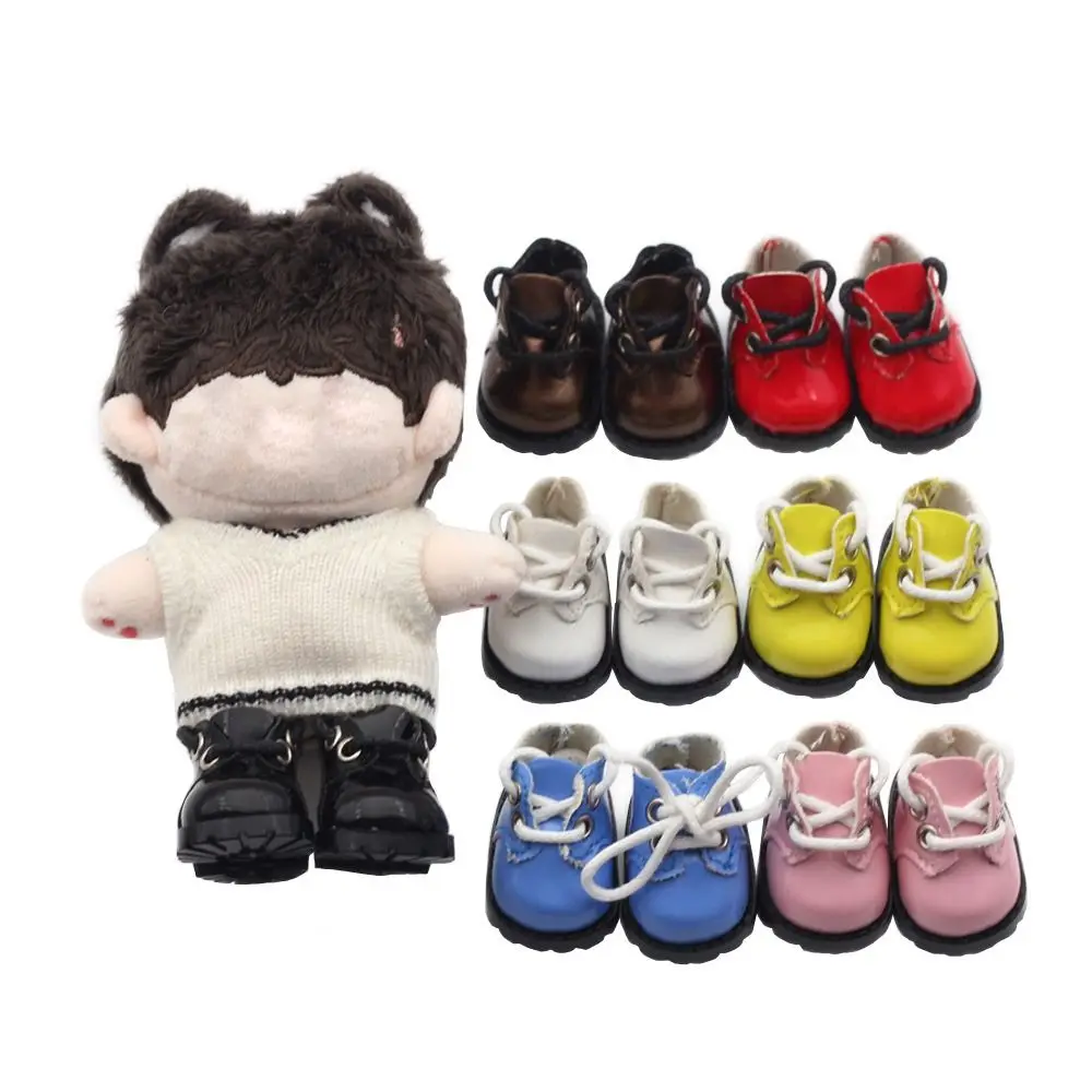 3,8X2,3 см Кукольная обувь Мини 10 см Кукла Кожаная игрушечная обувь Круглый носок Блестящий ремешок Обувь для пальцев Хлопковая кукла 4