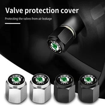 5 шт. металлическая крышка клапана шины защита от пыли аксессуары для Skoda Rapid MK3 Derivative VisionS Yeti Scala Enyaq-iV