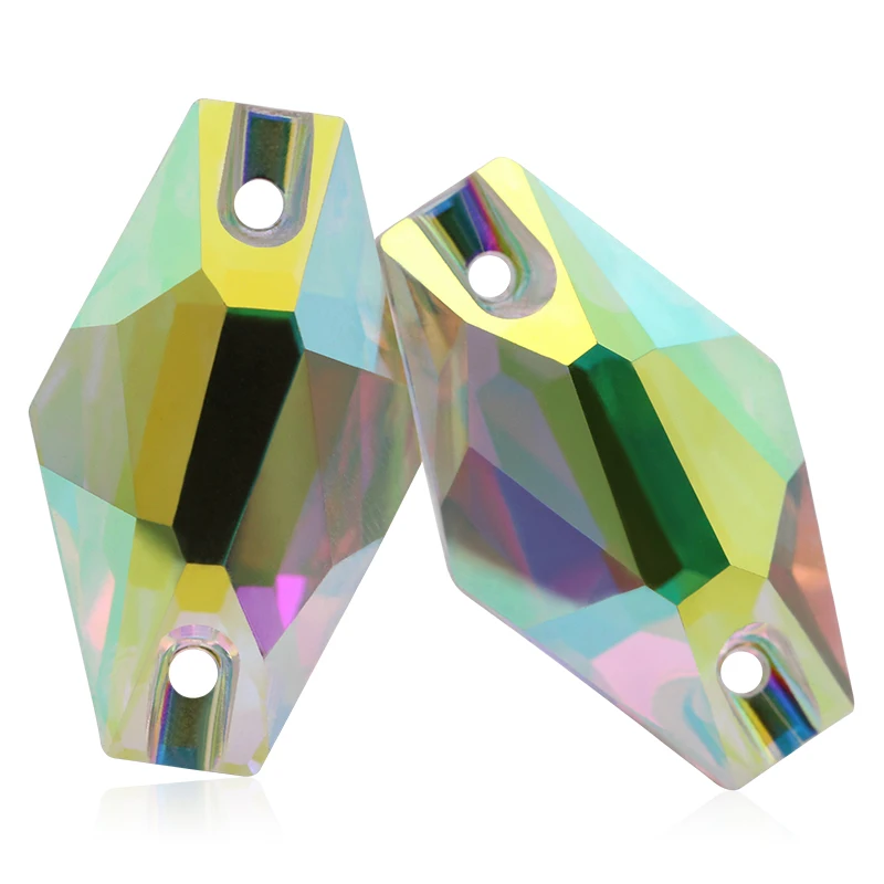 Shining Candy Crystal AB K9 Crystal Flatback Пришивные стразы Strass Glass для diy Ремесло Рождество / Одежда Украшение одежды 2