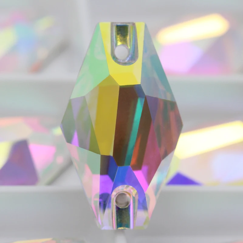 Shining Candy Crystal AB K9 Crystal Flatback Пришивные стразы Strass Glass для diy Ремесло Рождество / Одежда Украшение одежды 3