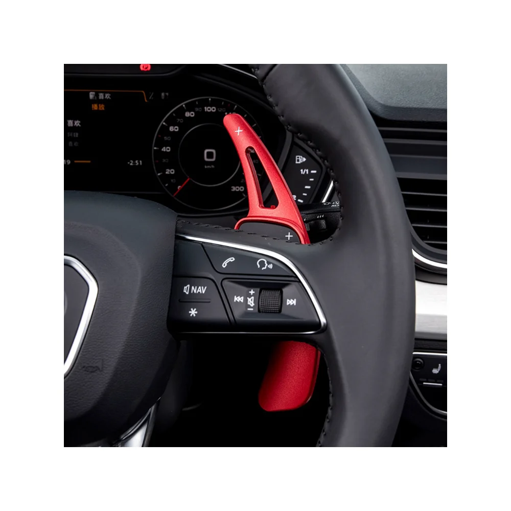 Подрулевые лепестки переключения передач для Audi Sline Quattro RS Q3 Q5 Q7 S3 S5 SQ5 SQ7 R8 A3 A4 A5 A6 A7 S4 TT TTS Авто Рулевое колесо Удлинитель DSG Наклейка 0