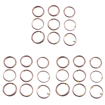 ABSF 27 рулонов проволоки для бонсай Проволока для бонсай из анодированного алюминия с 3 размерами (1,0 мм, 1,5 мм, 2,0 мм), всего 147 футов (коричневый)