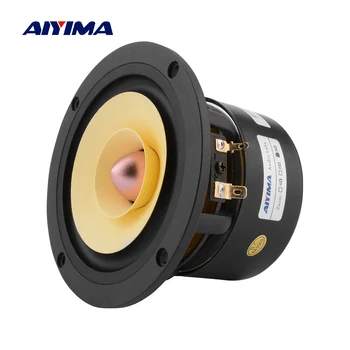 AIYIMA 1 шт. 4-дюймовый полнодиапазонный динамик 4 8 Ом 25 Вт Динамик Высокочастотный динамик Низкочастотный динамик Алюминиевый Bullet Audio Домашний кинотеатр Громкоговоритель