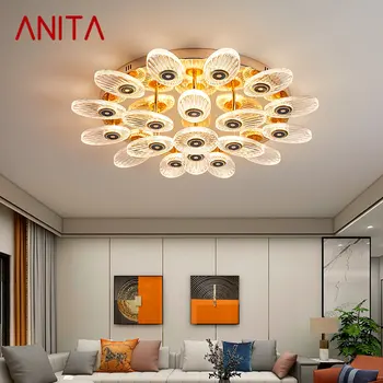 ANITA Nordic Потолочный светильник Современный винтажный свет Роскошный светодиодный 3 цвета Креативные светильники для дома Гостиная Спальня Декор