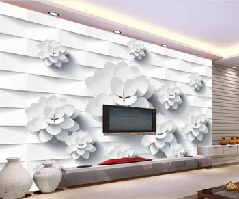 beibehang Изготовленные на заказ крупномасштабные 3D стерео современные простые цветы тематические фрески обои офис гостиная телевизор фон обои