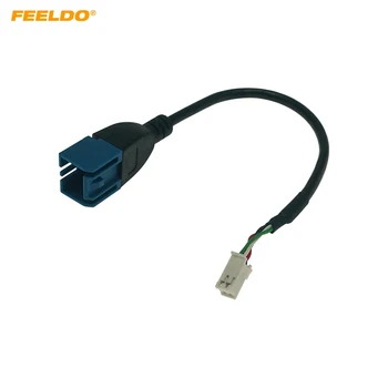  FEELDO Автомобильный аудиовход Провод для передачи данных мультимедиа Mini USB на 4-контактный кабель для Nissan Ford Series USB AUX Transfer