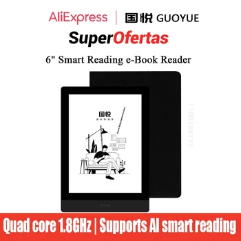 Guoyue READ E-book Reader Eink Screen WIFI 32 ГБ 6-дюймовый Smart Bluetooth E-paper Book Android 8.1 Поддержка TF-карт Планшетный ридер