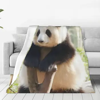 Huahua Panda Animal Blanket Теплые уютные гипоаллергенные пледы для роскошного постельного дивана