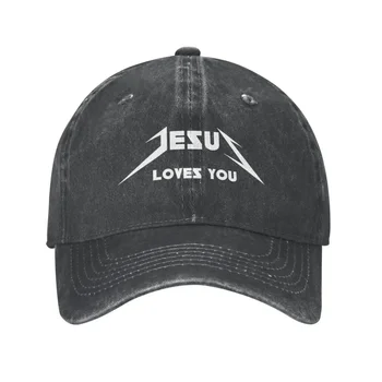Jesus Loves You Бейсболка Мода Потрепанный Мытый Бог Yeezus Головные уборы Мужчины Женщины На свежем воздухе Кепки Шапка