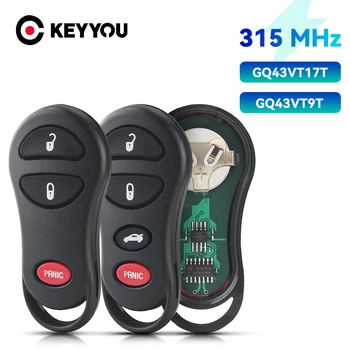 KEYYOU 3/4 кнопки 315 МГц Дистанционный ключ для Dodge Jeep Chrysler Concorde 300M 2001-2004 GQ43VT17T GQ43VT9T ключ без ключа