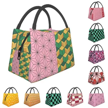 Kimetsu No Yaiba Изолированные сумки для ланча для кемпинга Выкройка путешествий Nezuko Kamado x Tomioka Giyuu Haori Cooler Bento Box