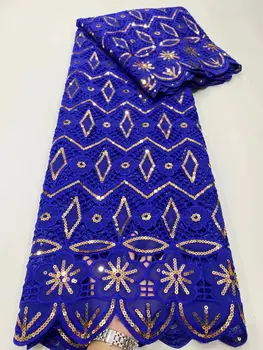 LACE Швейцарское кружево вуаль в Швейцарии с камнями Африканские нигерийские сухие кружевные ткани Высококачественная хлопчатобумажная кружевная ткань Шьют