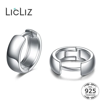 LicLiz Маленькие круглые серьги 925 пробы из стерлингового серебра маленькие серьги-кольца для женщин Ювелирные изделия из белого золота Brincos Trendy LE0264