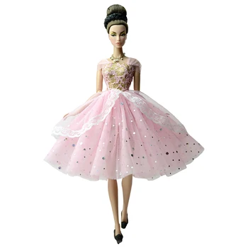 NK 1 шт. Кукольное балетное платье благородное розовое свадебное платье для куклы Барби Одежда Кукольный домик 1/6 Аксессуары для игрушек