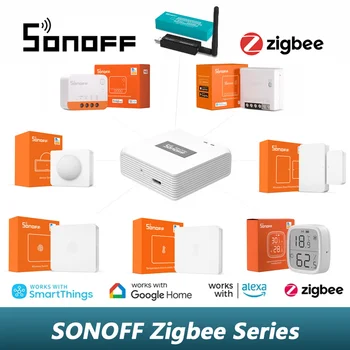 Sonoff Zigbee Интеллектуальный ЖК-датчик температуры и влажности Серия SNZB Zigbee Mini SNZB-02D Удаленный мониторинг в режиме реального времени Ewelink