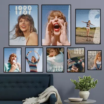 T-Taylor S-Swift 1989 Taylors Версия Плакат Декор домашней комнаты Гостиная Спальня Эстетическое искусство Наклейки на стену