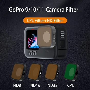 Walkingway CPL Filter Hero9ND8/16/32 Filter Set Motion Camera Macro Dimming Filter Для gopro11/mini/10