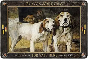 Winchester для продажи здесь металлическая жестяная вывеска, винтажная табличка плакат гараж бар домашний настенный декор 8 x 12 дюймов