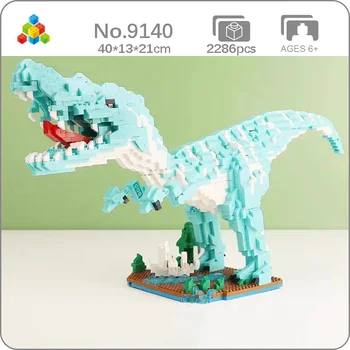 YZ 9140 Мир динозавров юрского периода Барионикс Монстр Домашнее животное 3D Модель Мини Алмазные блоки Кирпичи Строительная игрушка для детей Нет коробки