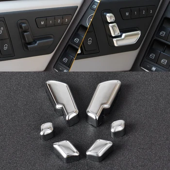 Автомобильная хромированная дверь сиденья регулировка кнопки переключателя крышка крышки подходит для Mercedes Benz E GLCLS Class Benz W212 W218 X166