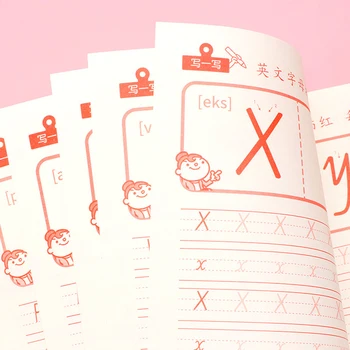 Английская тетрадь для каллиграфии Книги для детей Регулярные письменные упражнения Канцелярские принадлежности для учеников начальной школы Начинающие