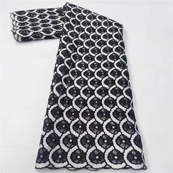 Африканская водорастворимая кружевная ткань для шнура Нигерийская кружевная ткань 2023 Высококачественная французская сетчатая кружевная ткань для свадебного платья