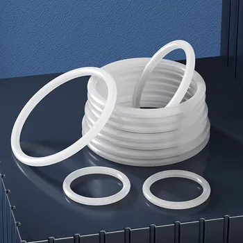 Белая пищевая силиконовая уплотнительная прокладка CS 1-4 мм OD 3 ~ 32 мм Водонепроницаемая шайба круглой формы Резиновые уплотнительные кольца Силиконовое кольцо