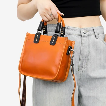  В этом году популярный нишевый дизайн Продвинутое чувство простоты личности Все ручной работы Ретро Женская сумка Новая сумка через плечо