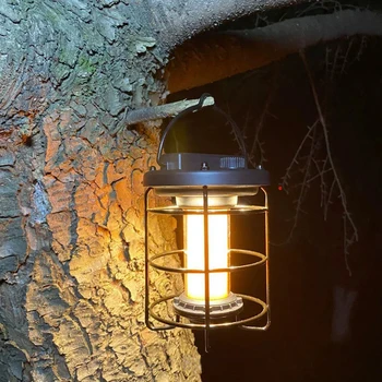 Винтажный светодиодный фонарь для кемпинга Перезаряжаемый фонарь для палатки Открытый декоративный подвесной фонарь для аварийной вечеринки Отключение электроэнергии от урагана